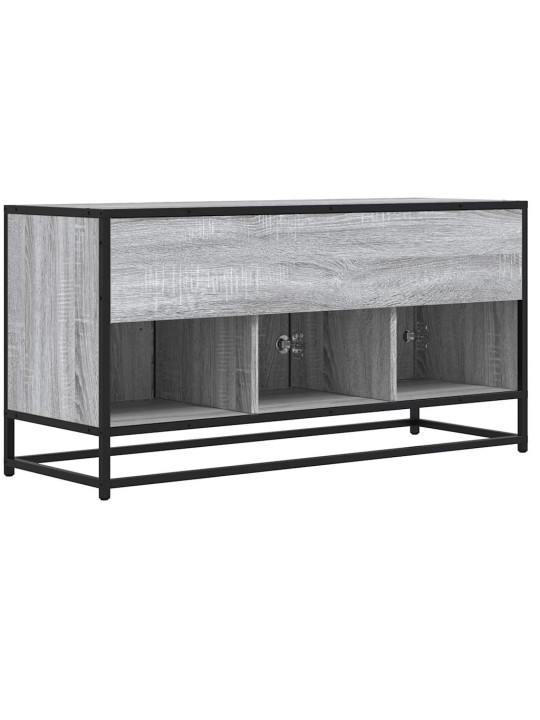 Televizoriaus spintelė, pilka, 100x35x50cm, mediena ir metalas