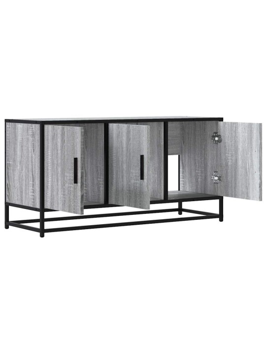 Televizoriaus spintelė, pilka, 100x35x50cm, mediena ir metalas