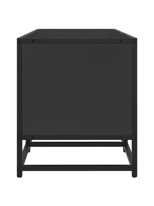Televizoriaus spintelė, juoda, 100x35x41cm, mediena ir metalas