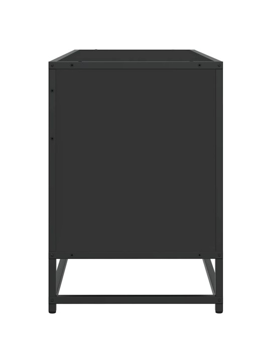 Televizoriaus spintelė, juoda, 150x35x41cm, mediena ir metalas