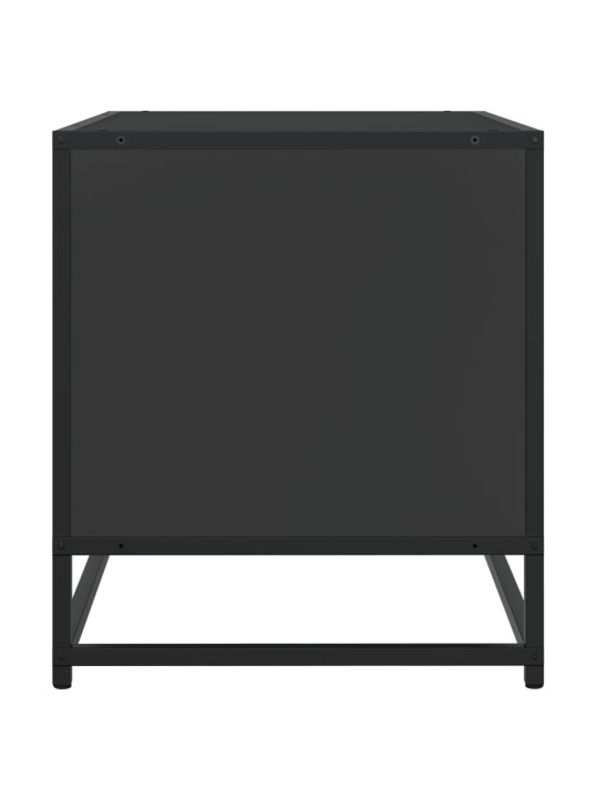 Televizoriaus spintelė, juoda, 91x40x46cm, mediena ir metalas