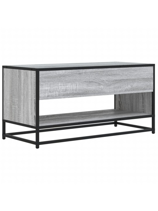 Televizoriaus spintelė, pilka, 91x40x46cm, mediena ir metalas