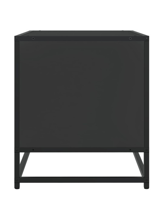 Televizoriaus spintelė, juoda, 120,5x40x46cm, mediena/metalas