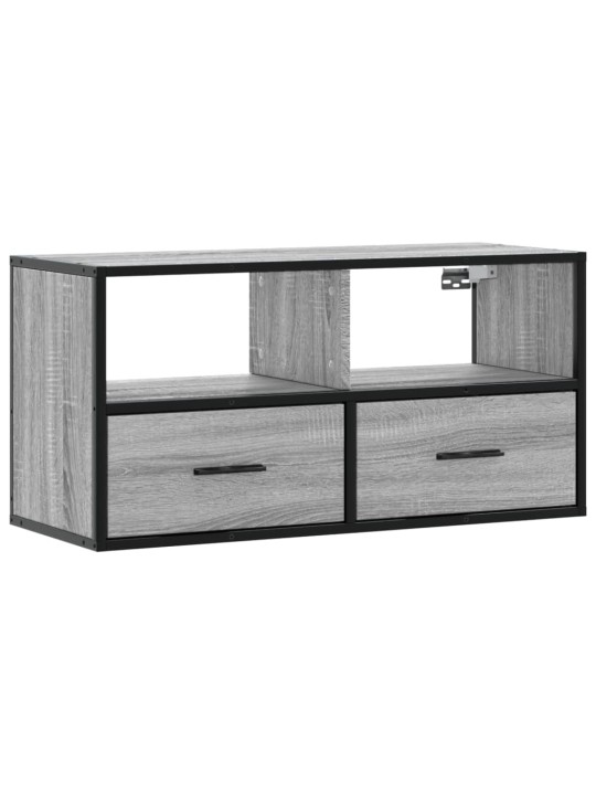 Televizoriaus spintelė, pilka, 80x31x39,5cm, mediena ir metalas