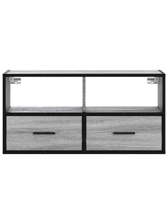 Televizoriaus spintelė, pilka, 80x31x39,5cm, mediena ir metalas