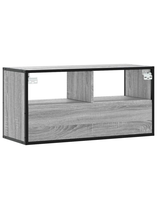 Televizoriaus spintelė, pilka, 80x31x39,5cm, mediena ir metalas