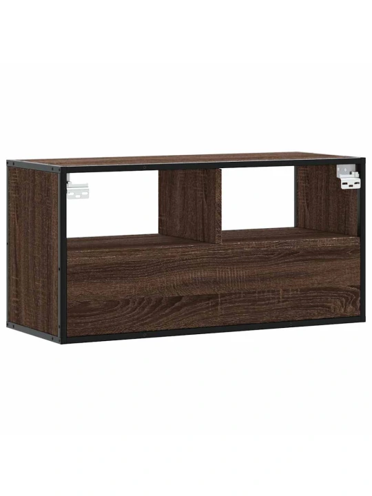 Televizoriaus spintelė, ruda, 80x31x39,5cm, mediena/metalas