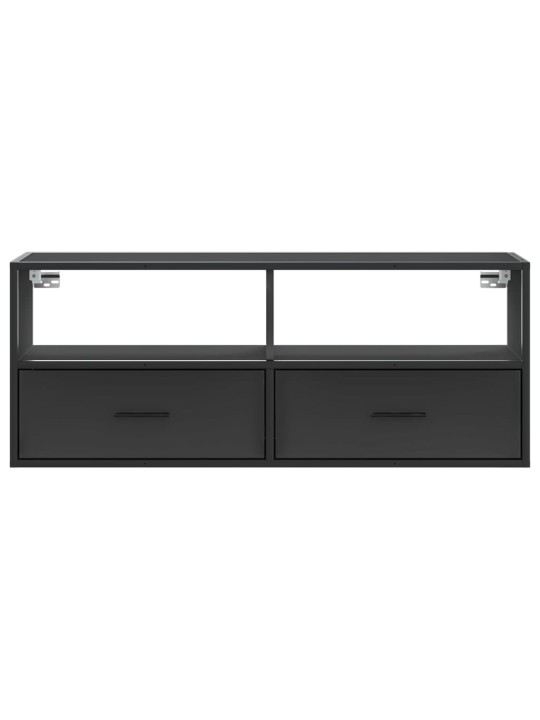 Televizoriaus spintelė, juoda, 100x31x39,5cm, mediena/metalas