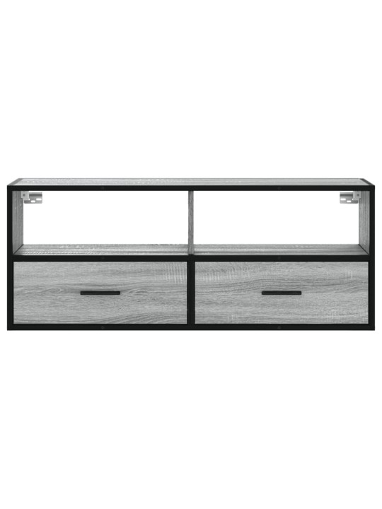 Televizoriaus spintelė, pilka, 100x31x39,5cm, mediena/metalas
