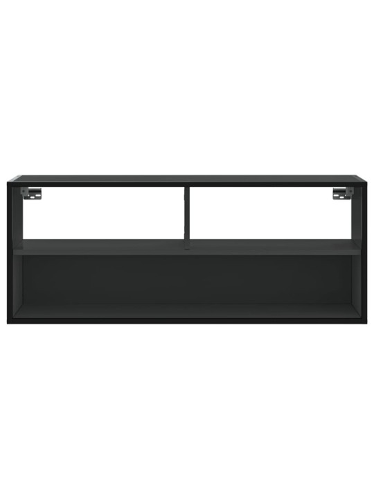 Televizoriaus spintelė, juoda, 100x31x39,5cm, mediena/metalas
