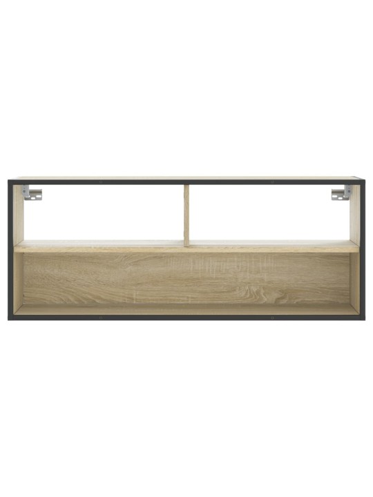 Televizoriaus spintelė, ąžuolo, 100x31x39,5cm, mediena/metalas