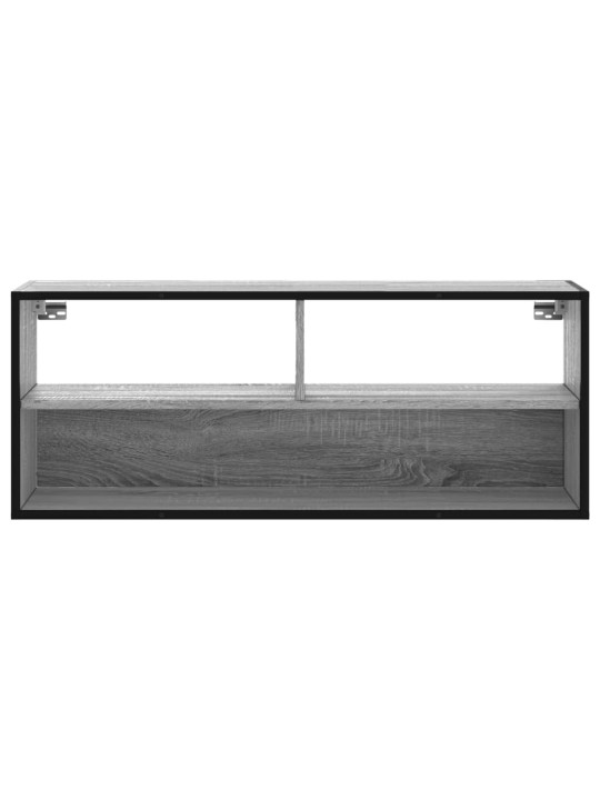 Televizoriaus spintelė, pilka, 100x31x39,5cm, mediena/metalas