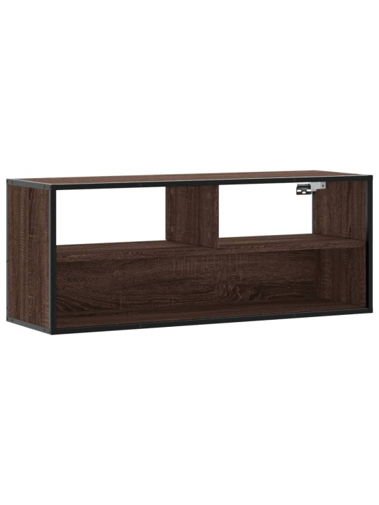 Televizoriaus spintelė, ruda, 100x31x39,5cm, mediena/metalas