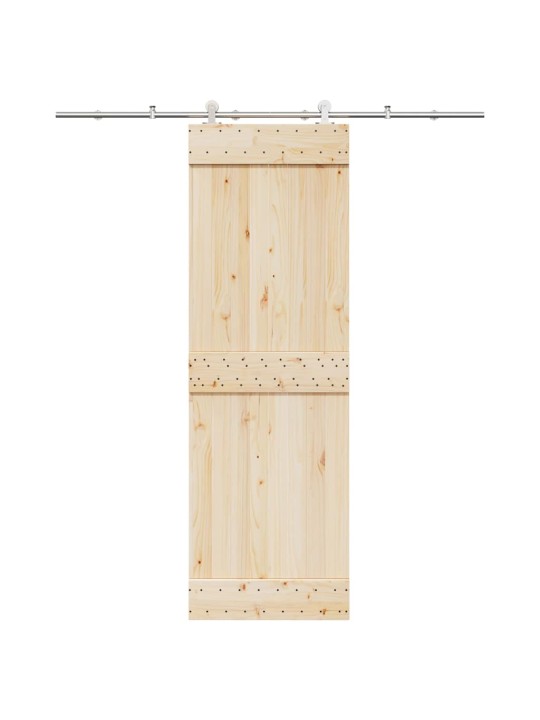 Stumdomų durų įrangos rinkinys, sidabr., 200cm, nerūd. plien.