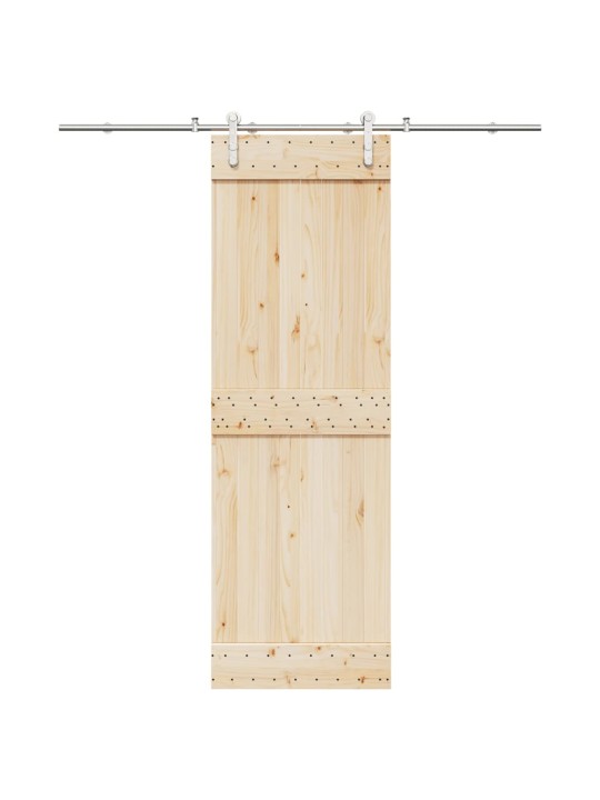 Stumdomų durų įrangos rinkinys, sidabr., 200cm, nerūd. plien.