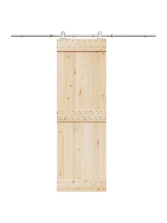 Stumdomų durų įrangos rinkinys, sidabr., 200cm, nerūd. plien.