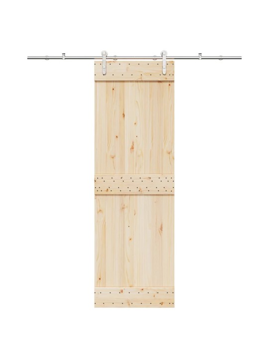 Stumdomų durų įrangos rinkinys, sidabr., 183cm, nerūd. plien.