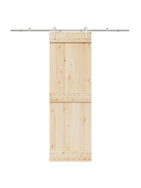 Stumdomų durų įrangos rinkinys, sidabr., 200cm, nerūd. plien.