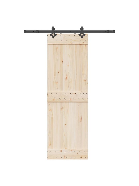 Stumdomų durų įrangos rinkinys, juodos sp., 152,5cm, plienas