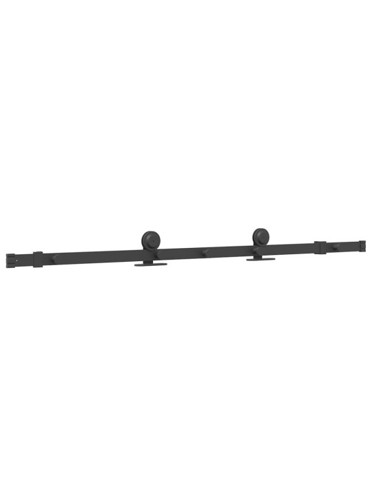 Stumdomų durų įrangos rinkinys, juodos sp., 152,5cm, plienas