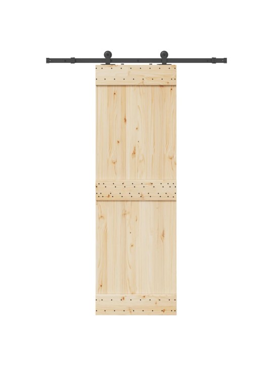 Stumdomų durų įrangos rinkinys, juodos sp., 152,5cm, plienas