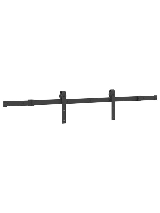 Stumdomų durų įrangos rinkinys, juodos sp., 152,5cm, plienas