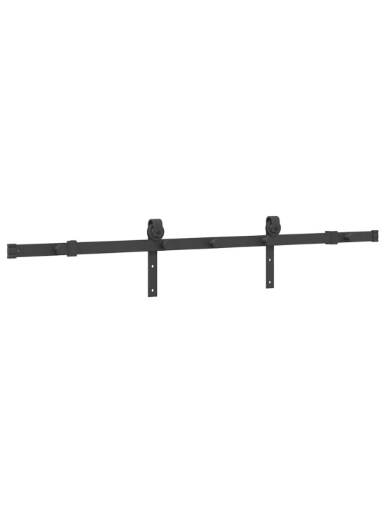 Stumdomų durų įrangos rinkinys, juodos sp., 152,5cm, plienas