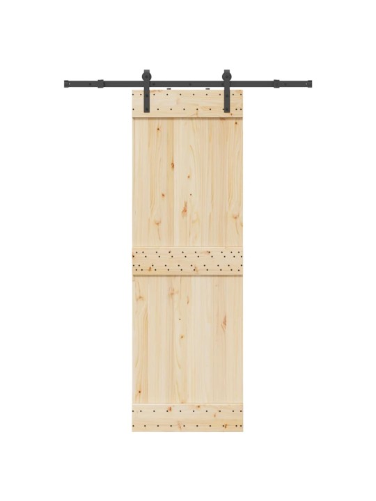 Stumdomų durų įrangos rinkinys, juodos sp., 152,5cm, plienas