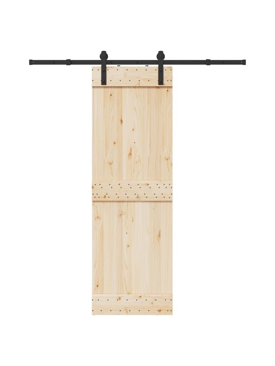 Stumdomų durų įrangos rinkinys, juodos spalvos, 183cm, plienas