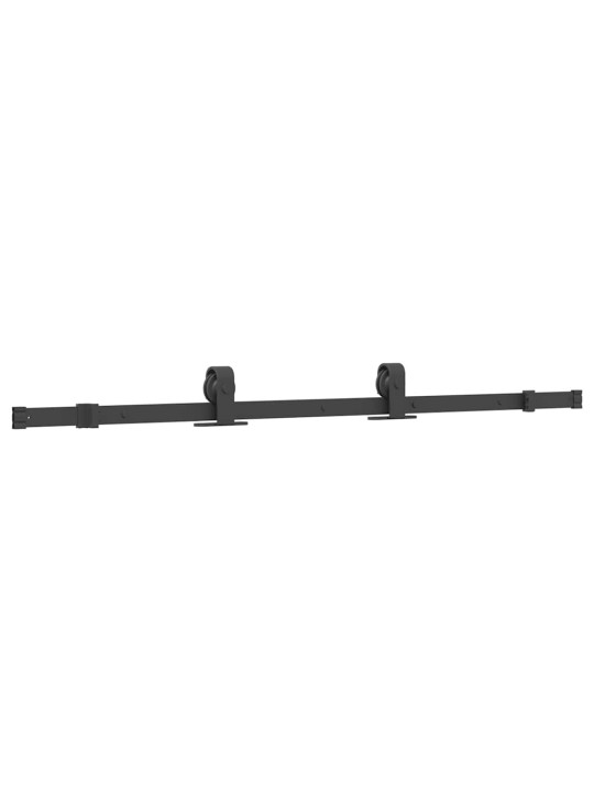 Stumdomų durų įrangos rinkinys, juodos sp., 152,5cm, plienas