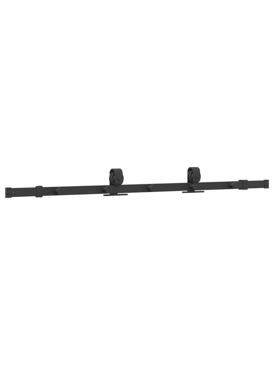 Stumdomų durų įrangos rinkinys, juodos sp., 152,5cm, plienas