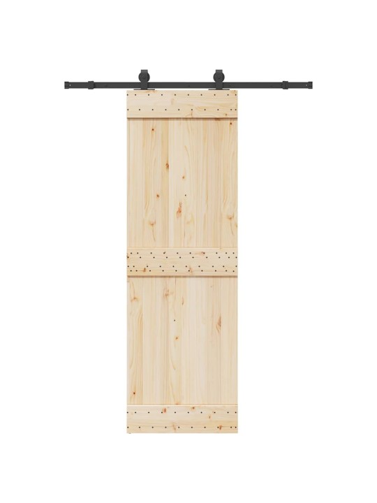 Stumdomų durų įrangos rinkinys, juodos sp., 152,5cm, plienas