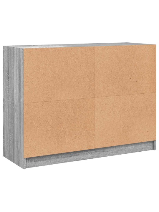 Šoninė spintelė, pilka ąžuolo, 102x37x75,5cm, apdirbta mediena