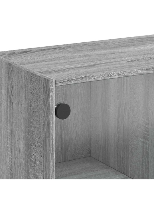 Šoninė spintelė, pilka ąžuolo, 102x37x75,5cm, apdirbta mediena