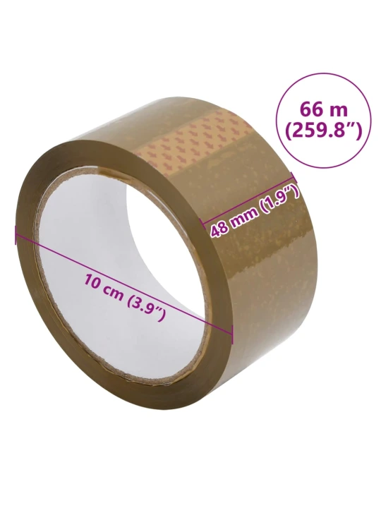 Pakavimo juostos, 12vnt., rudos spalvos, 48mmx66m