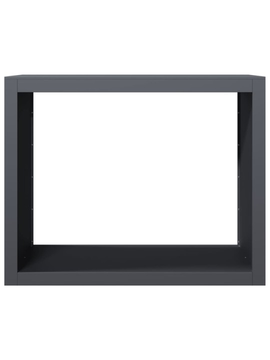Stovas malkoms, antracito spalvos, 100x40x80cm, plienas