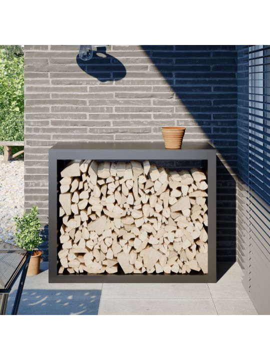 Stovas malkoms, antracito spalvos, 100x40x80cm, plienas