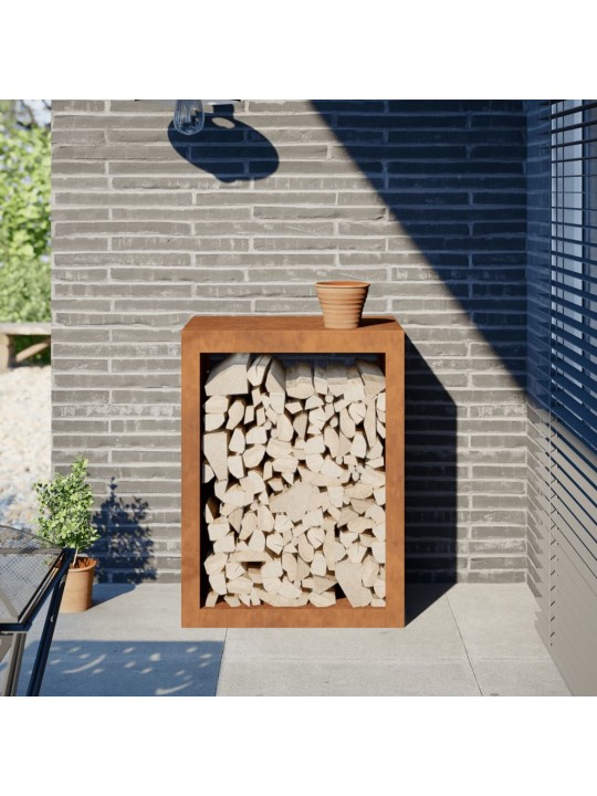 Stovas malkoms, 60x40x80cm, corten plienas