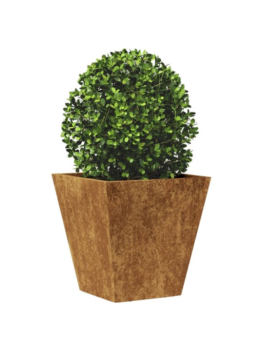 Sodo loveliai, 2vnt., 30x30x30cm, corten plienas