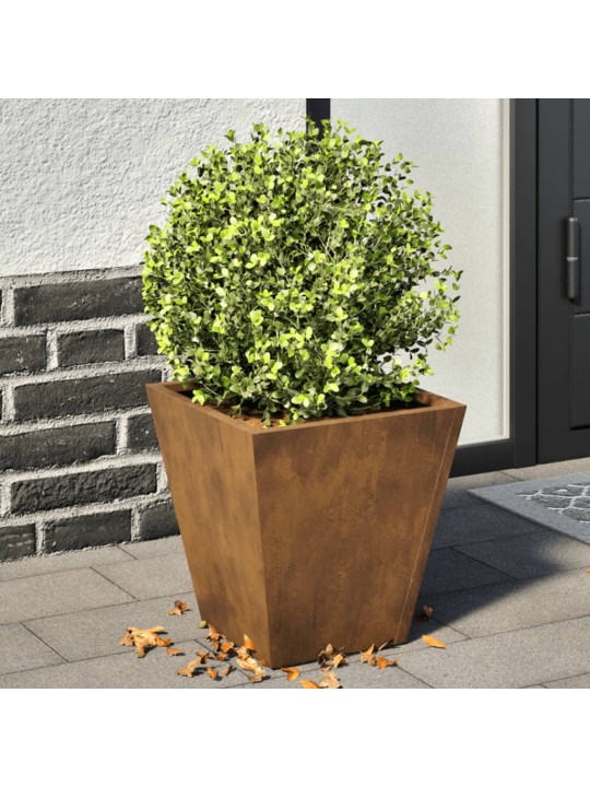 Sodo loveliai, 2vnt., 30x30x30cm, corten plienas