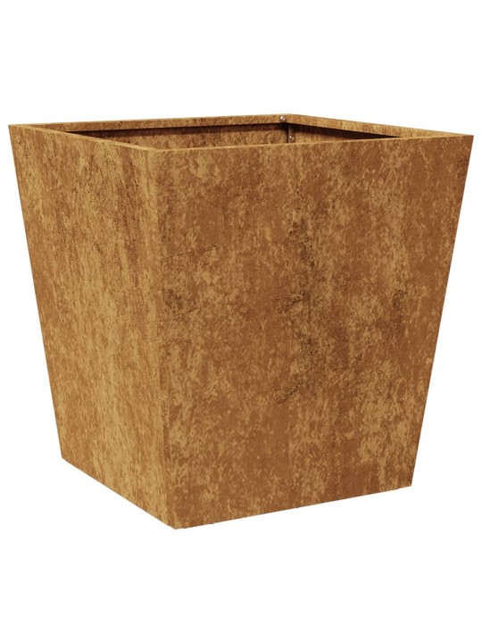 Sodo lovelis, 40x40x40cm, corten plienas
