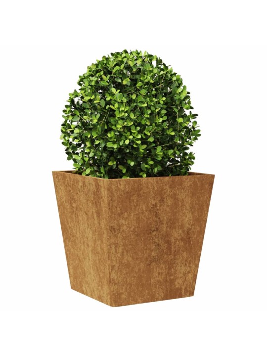 Sodo lovelis, 40x40x40cm, corten plienas