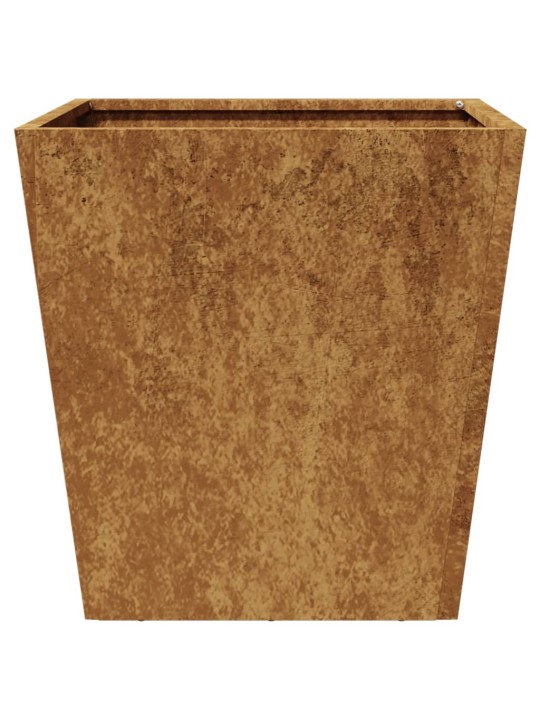 Sodo lovelis, 40x40x40cm, corten plienas