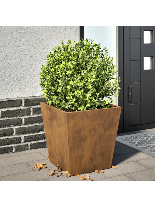 Sodo lovelis, 40x40x40cm, corten plienas