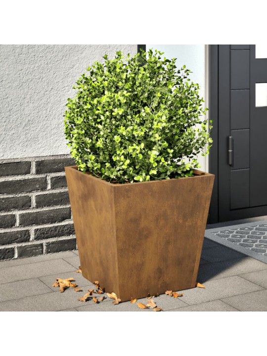 Sodo loveliai, 2vnt., 40x40x40cm, corten plienas