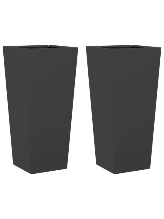 Sodo loveliai, 2vnt., juodos spalvos, 35x35x75cm, plienas
