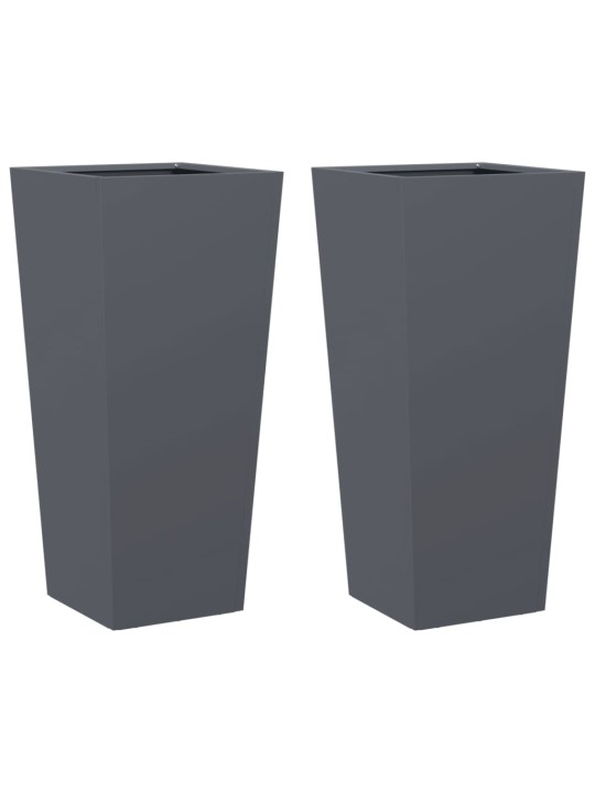 Sodo loveliai, 2vnt., antracito spalvos, 35x35x75cm, plienas
