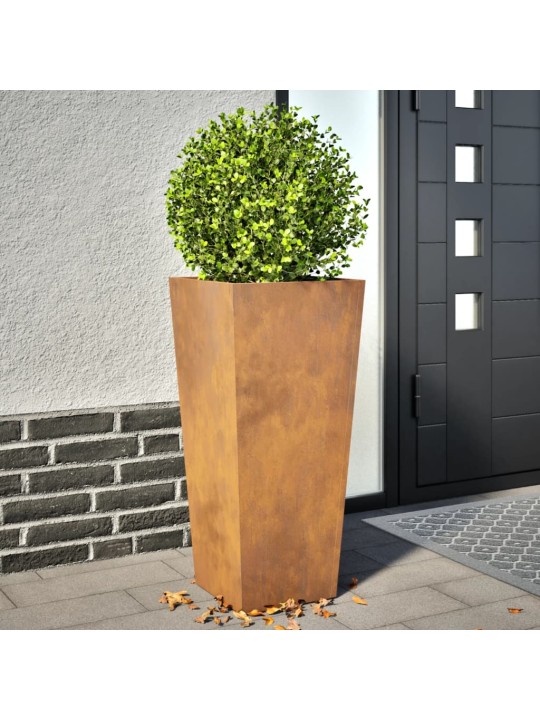 Sodo loveliai, 2vnt., 35x35x75cm, corten plienas