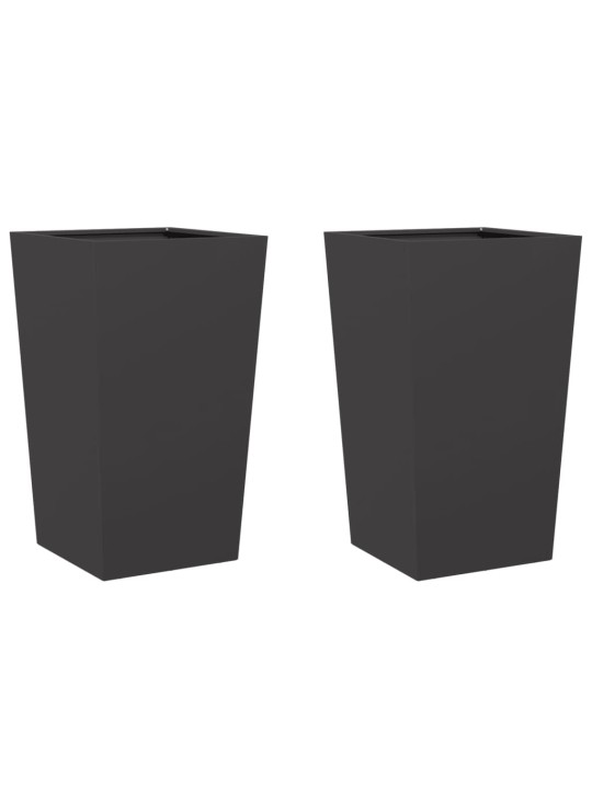 Sodo loveliai, 2vnt., juodos spalvos, 45x45x75cm, plienas