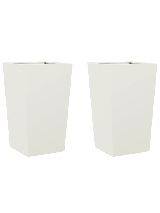 Sodo loveliai, 2vnt., baltos spalvos, 45x45x75cm, plienas